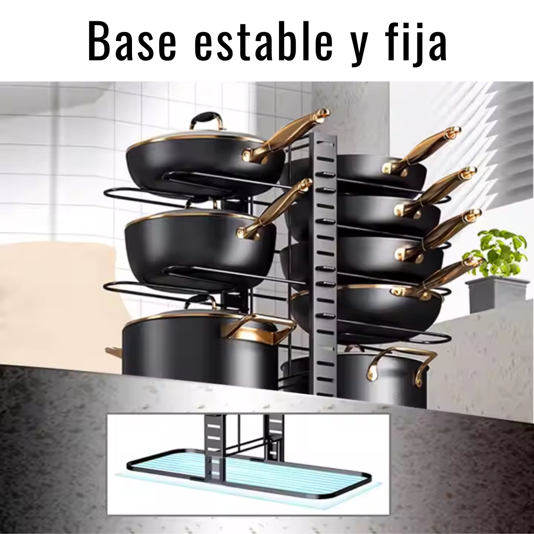 SOPORTE ORGANIZADOR PARA OLLAS Y SARTENES