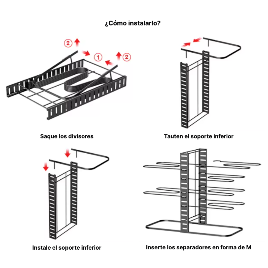 SOPORTE ORGANIZADOR PARA OLLAS Y SARTENES