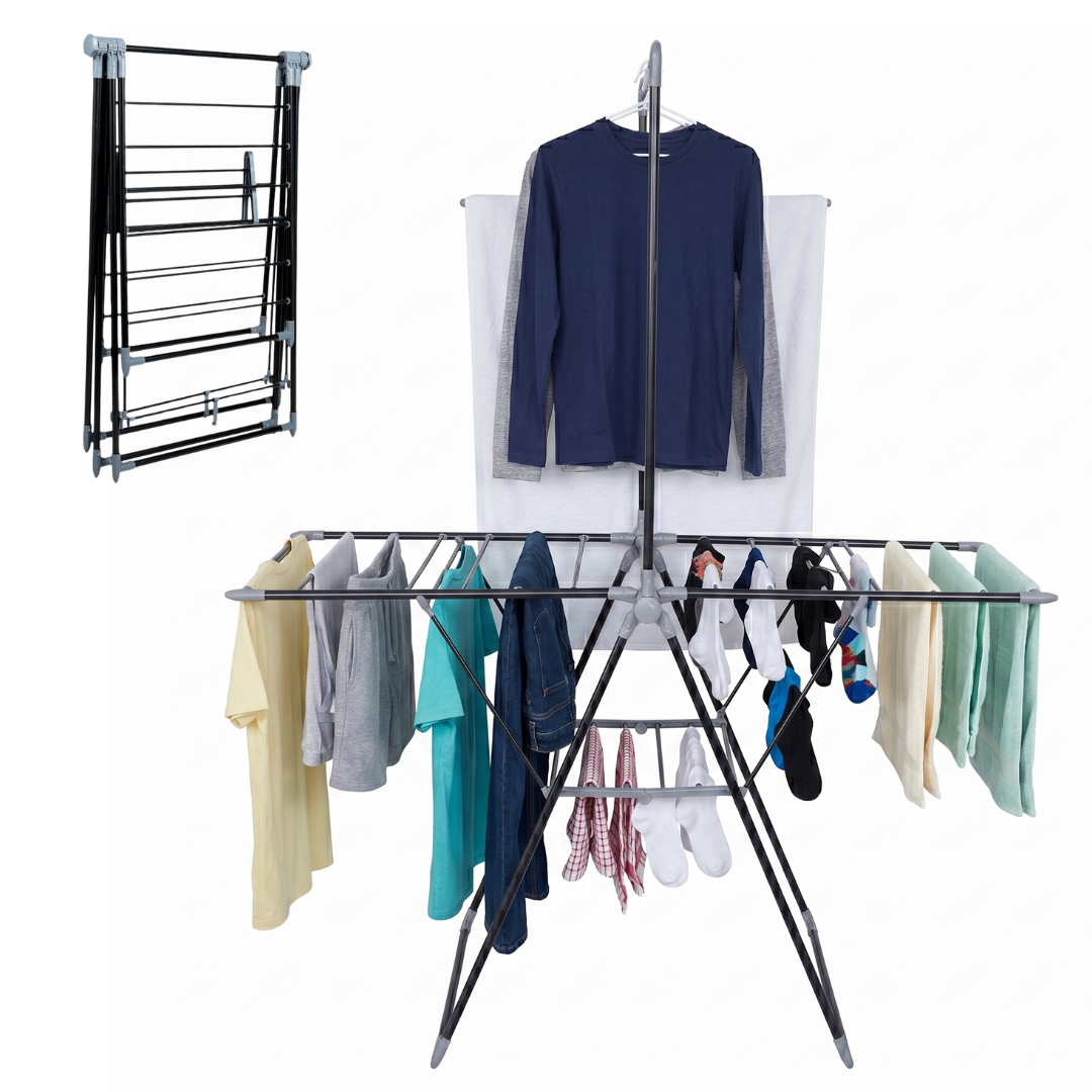 TENDEDERO PLEGABLE EXTENSIBLE METÁLICO PARA SECAR ROPA