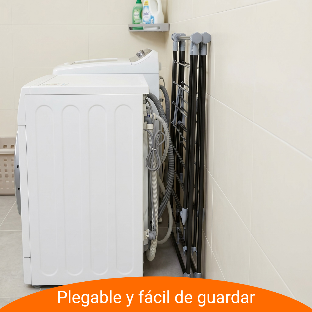TENDEDERO PLEGABLE EXTENSIBLE METÁLICO PARA SECAR ROPA