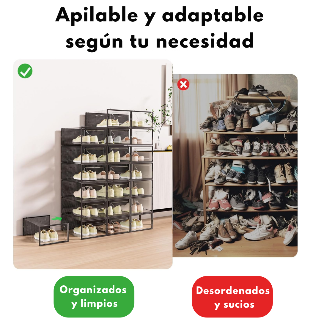 CAJAS ORGANIZADORAS TRANSPARENTES ALMACENAMIENTO TENIS ZAPATOS O VARIOS