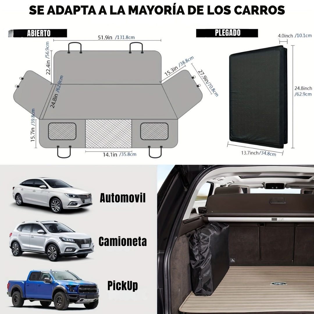 PROTECTOR DE ASIENTO TRASERO RIGIDO PARA PERROS MASCOTAS