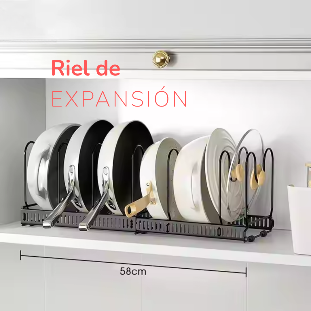 SOPORTE ORGANIZADOR PARA OLLAS Y SARTENES HORIZONTAL