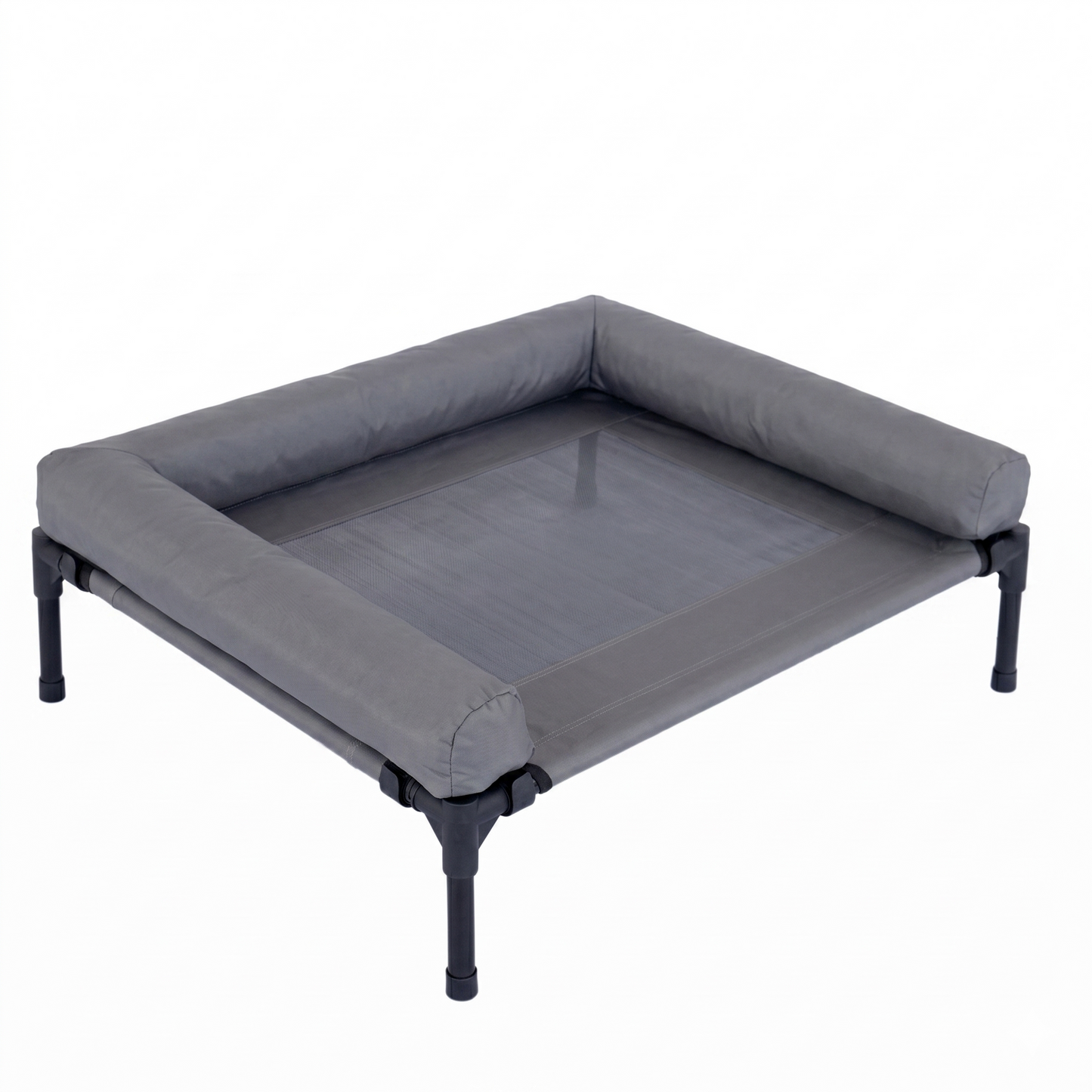 CAMA PARA PERRO ELEVADA CON BORDES EN U ACOLCHADO