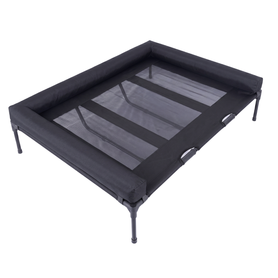 CAMA PARA PERRO ELEVADA CON BORDES EN U ACOLCHADO