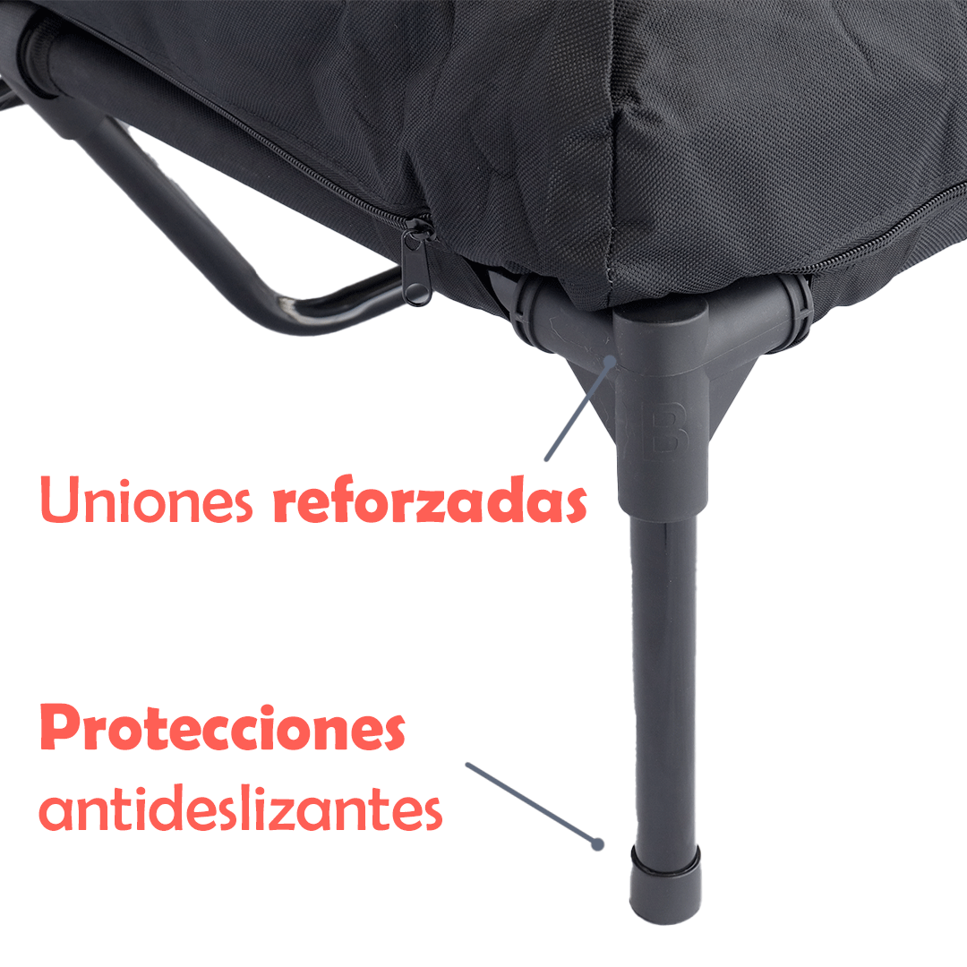 CAMA PARA PERRO ELEVADA CON BORDES EN U ACOLCHADO
