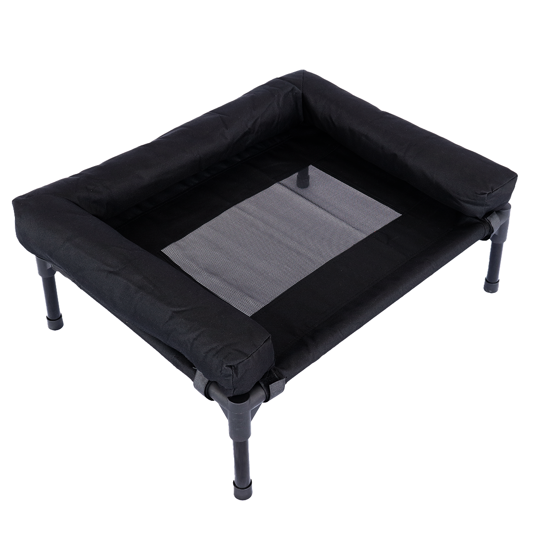 CAMA PARA PERRO ELEVADA CON BORDES EN U ACOLCHADO